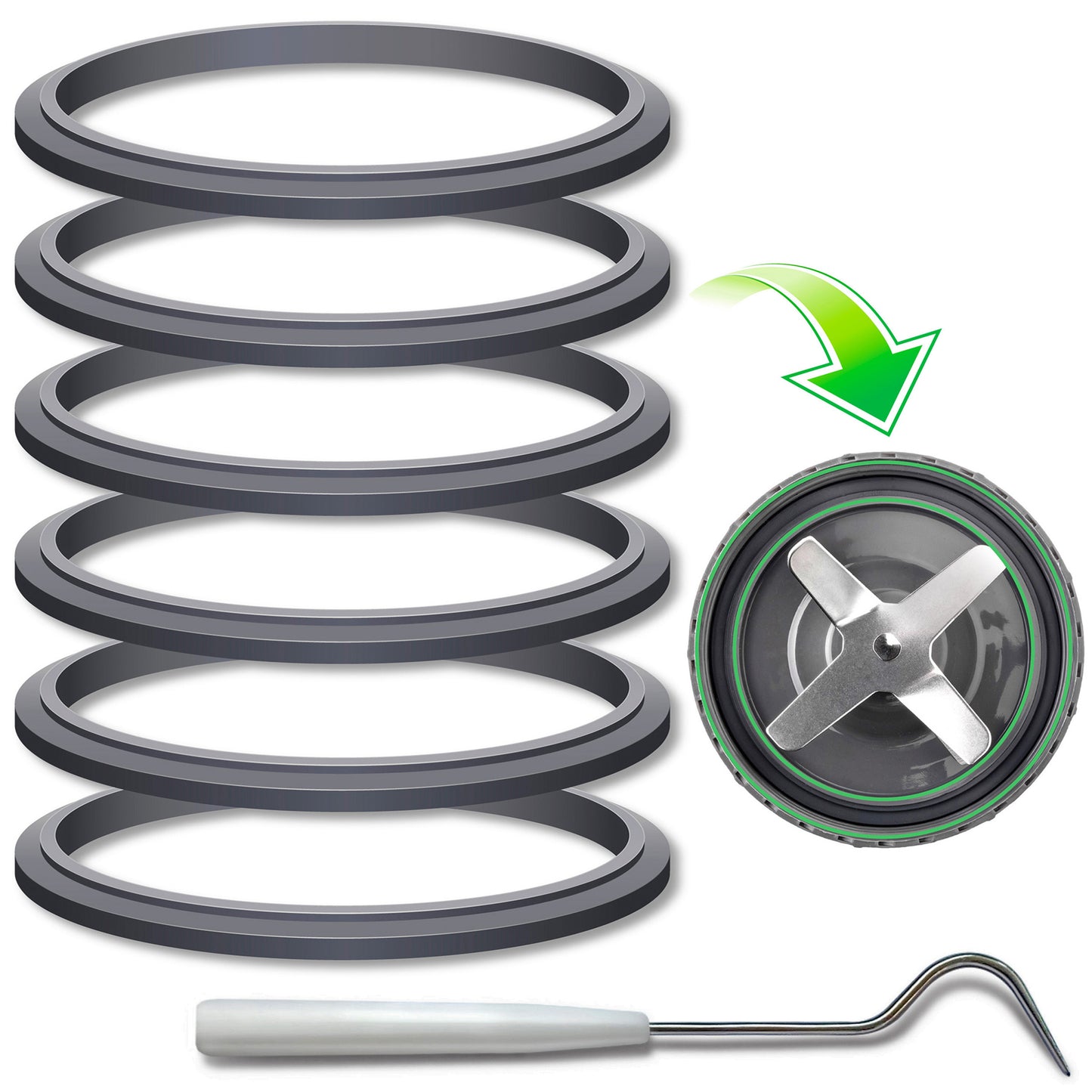 Seal Rings Gaskets Replacement for Nutribullet Blender Parts Accessories