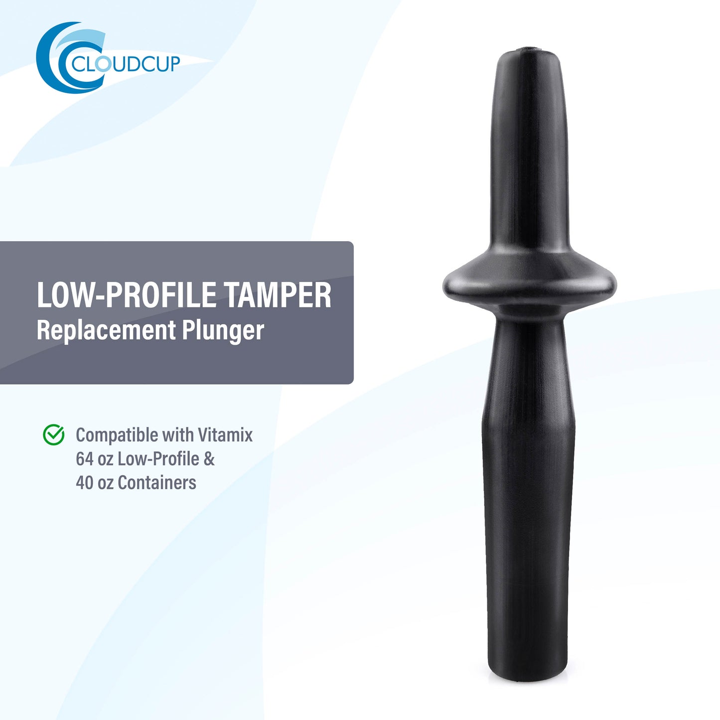 Low Profile Tamper Plunger for Vitamix 64-ounce Low Profile Container