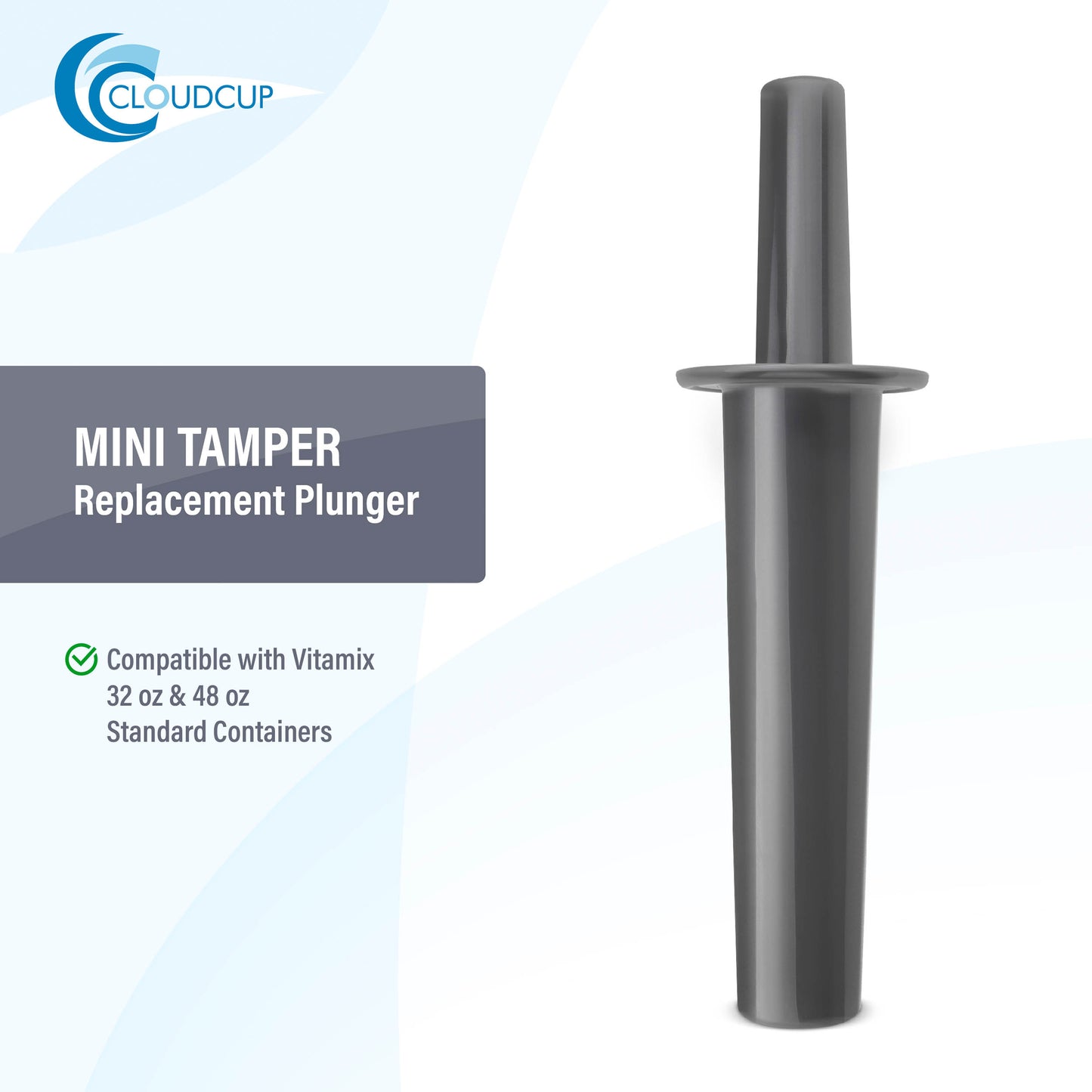 Small Mini Tamper Plunger Replacement for Vitamix 32 and 48 oz Containers