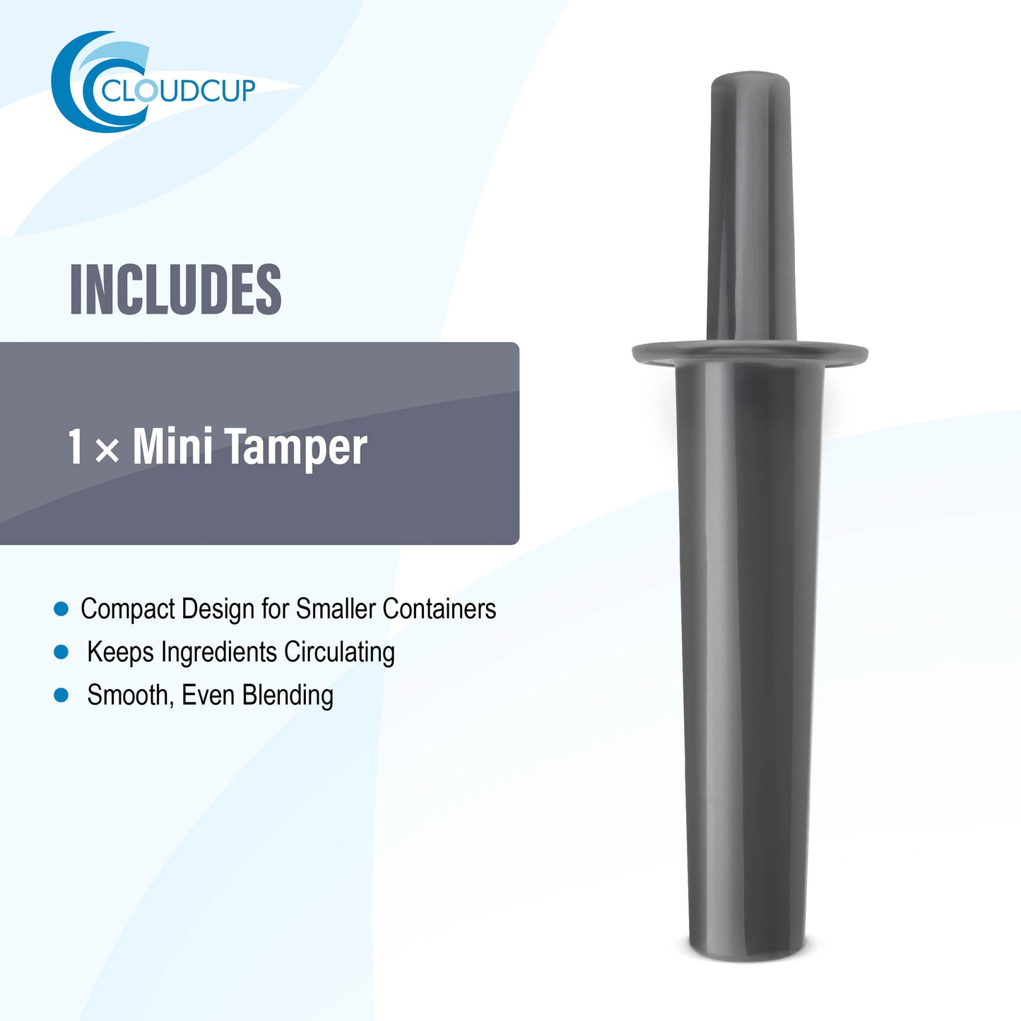Small Mini Tamper Plunger Replacement for Vitamix 32 and 48 oz Containers