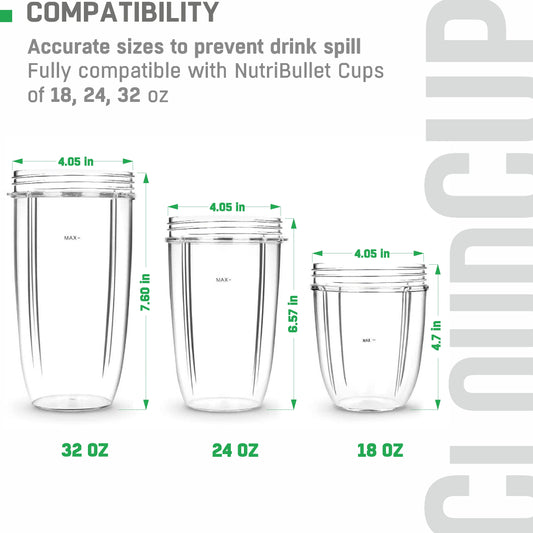 Flip Top to Go Lids Replacement for Nutribullet Blender Parts Accessories